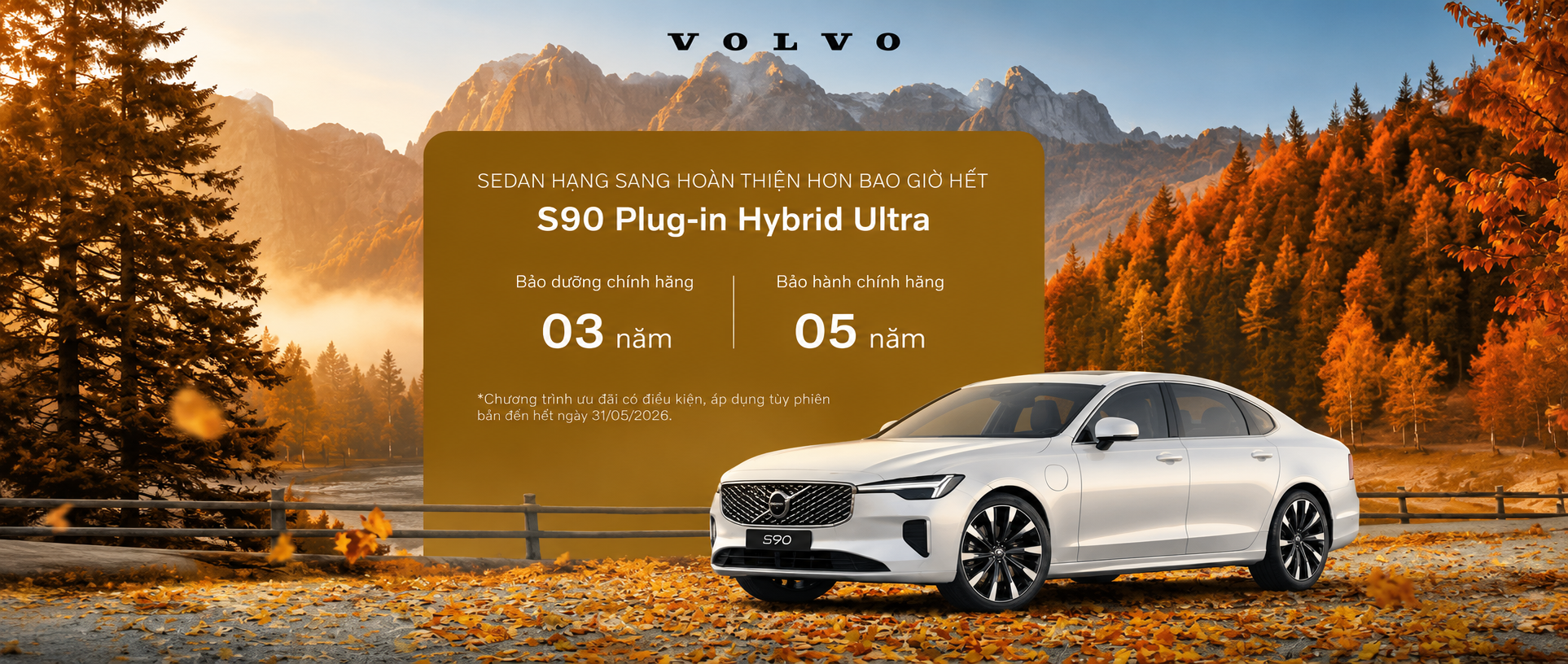 Volvo S90 T8 Plug-in Hybrid giảm giá 110 triệu đồng