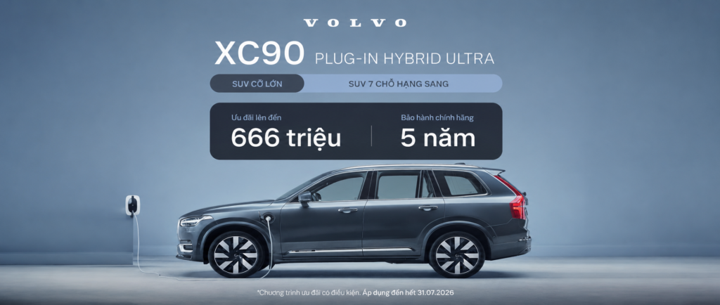Volvo XC90 T8 Plug-in Hybrid giảm 666 triệu